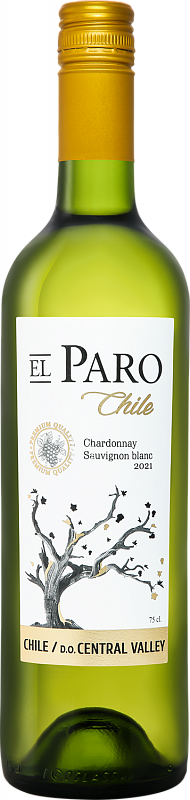 Вино El Paro Chardonnay Sauvignon Blanc Central Valley DO Vina del Pedregal 2021 0.75 л