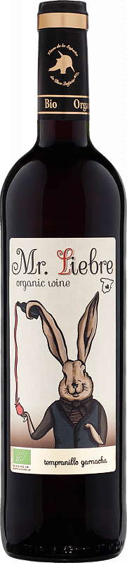 Вино Mr Liebre Organic Tempranillo Garnacha Castilla IGP Explotaciones Hermanos Delgado - 0.75 л