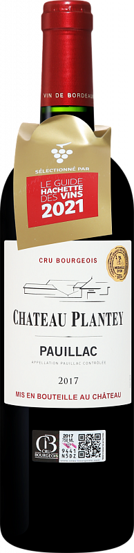 Вино Chateau Plantey Cru Bourgeois Pauillac AOC 2017 0.75 л