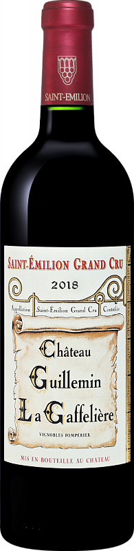 Вино Chateau Guillemin La Gaffeliere Saint-Emilion Grand Cru AOC 2018 0.75 л