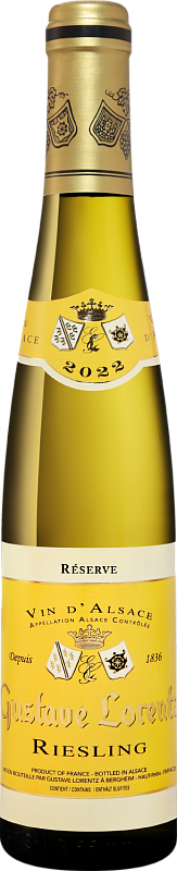 Вино Riesling Reserve Alsace AOC Gustave Lorentz 2022 0.375 л