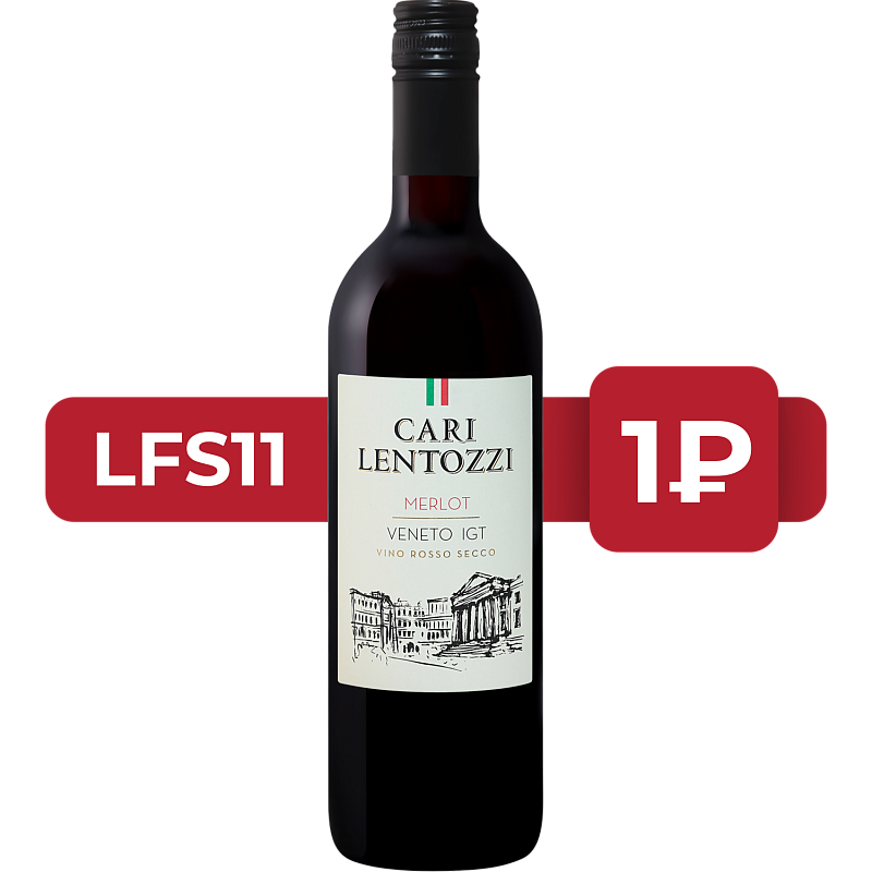 Вино Cari Lentozzi Merlot Veneto IGT Villa degli Olmi 2021 0.75 л