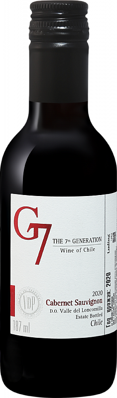 Вино G7 Cabernet Sauvignon Loncomilla Valley DO Viña del Pedregal 2022 0.187 л