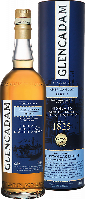 Виски Glencadam American Oak Reserve Bourbon Barrel Matured Highland Single Malt Scotch Whisky (gift box) 0.7 л
