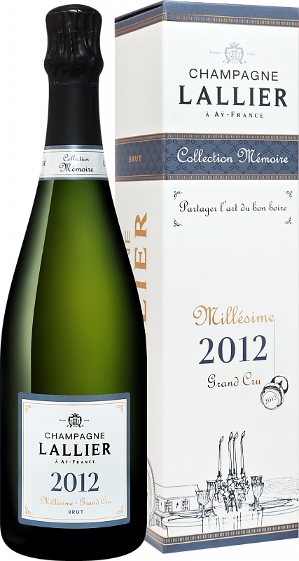 Игристое вино Lallier Millesime Brut Grand Cru Champagne AOC (gift box) 2012 0.75 л