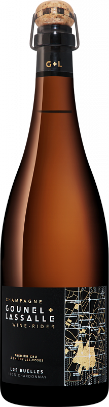 Игристое вино Les Ruelles Premier Cru Chigny-les-Roses Champagne AOC Gounel Lassalle 2018 0.75 л