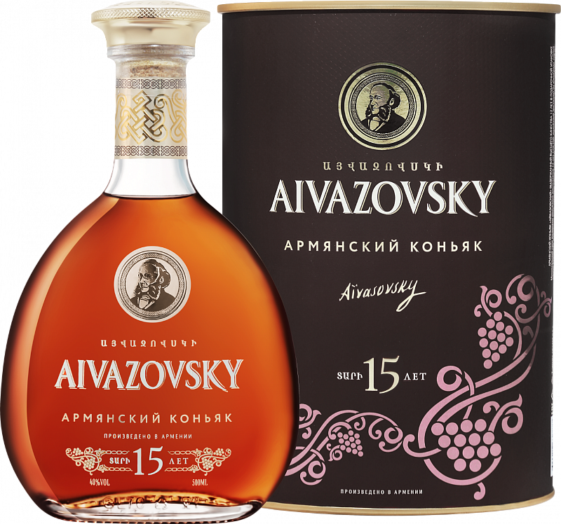 Коньяк Aivazovsky Old Armenian Brandy 15 Y.O. (gift box) - 0.5 л
