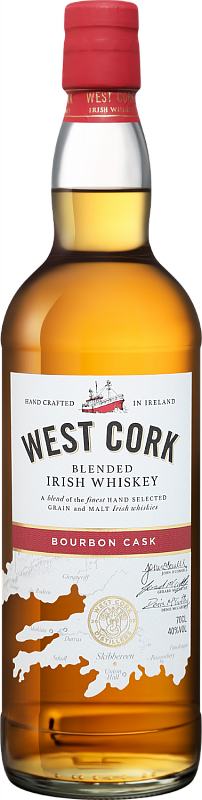 Виски West Cork Bourbon Cask Blended Irish Whiskey - 0.7 л