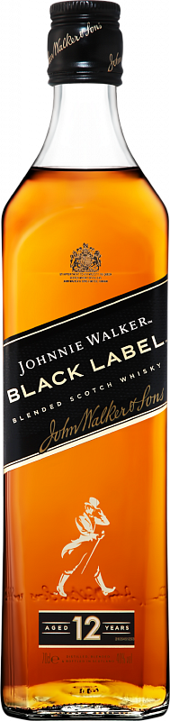 Виски Johnnie Walker Black Label Blended Scotch Whisky 0.7 л