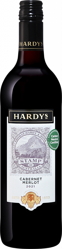 Вино Stamp Cabernet Merlot South Eastern Australia GI Hardy’s 2021 0.75 л