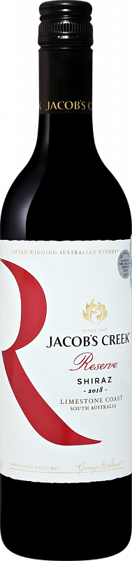 Вино Jacob’s Creek Reserve Shiraz Limestone Coast 2018 0.75 л