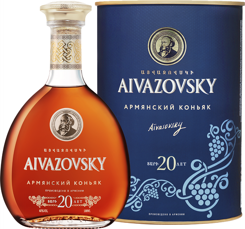 Коньяк Aivazovsky Very Old Armenian Brandy 20 Y.O. (gift box) - 0.5 л