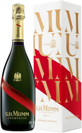Шампанское G.H.Mumm Grand Cordon Brut, в подарочной упаковке, 750 мл
