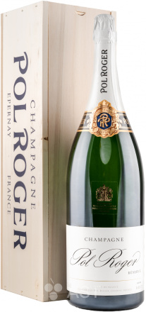 Шампанское Pol Roger Brut Reserve, в деревянной подарочной упаковке, 3000 мл