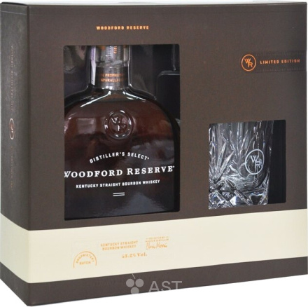 Виски Woodford Reserve, в подарочной упаковке + стакан, 750 мл