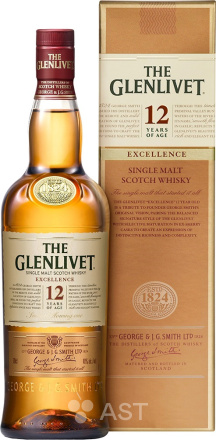 Виски The Glenlivet 12YO Excellence, в подарочной упаковке, 700 мл