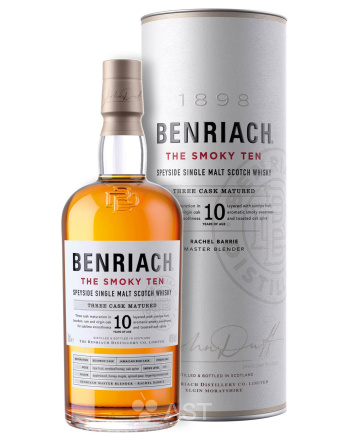 Виски BenRiach The Smoky Ten 10 Years Old, в подарочной упаковке, 700 мл