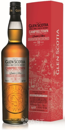 Виски Glen Scotia Bordeaux Сask Finish 10 YO Festival Edition, в подарочной упаковке, 2021, 700 мл