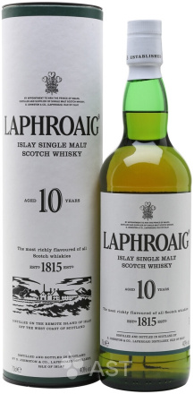 Виски Laphroaig Malt 10 YO, в подарочной упаковке, 700 мл