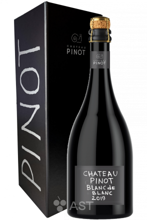 Игристое вино Шато Пино Блан де Блан, в подарочной упаковке, 2019, 750 мл