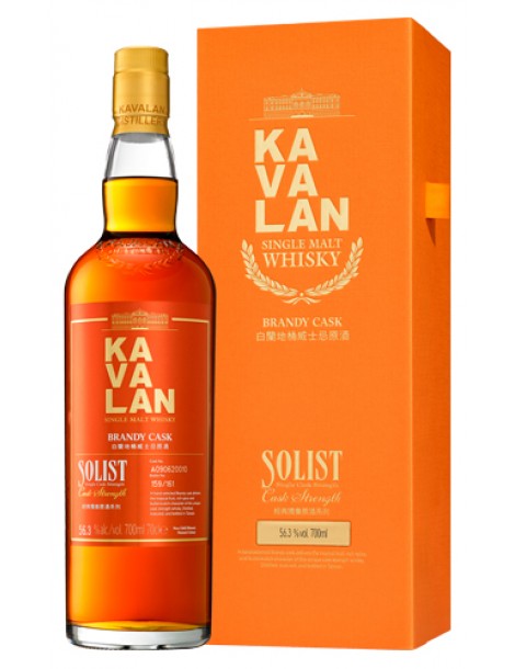 Виски Kavalan Solist Brandy Cask Single Cask Strength 56,3% 0,75 л