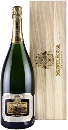 Игристое вино Monte Rossa P.R.Blanc de Blancs Brut, в подарочной упаковке (DOCG), 1500 мл