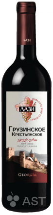 Вино ЛАЗИ Грузинское Крестьянское красное, 750 мл