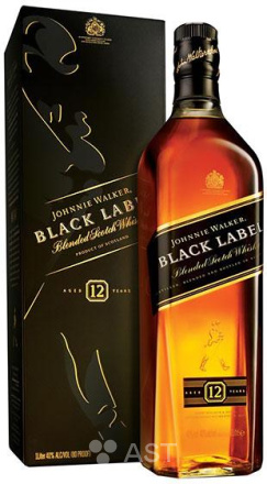 Виски Johnnie Walker Black Label, в подарочной упаковке, 1000 мл